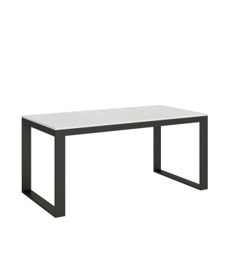 Table Tecno Evolution P.90 - Table extensible 180/284x90 cm Structure en frêne blanc et pieds anthracite Tecno Evolution
