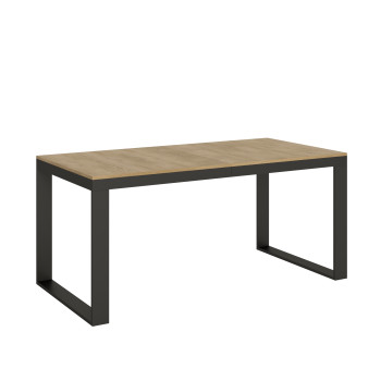 Table Tecno Evolution P.90 - Table extensible 180/440x90 cm Structure en frêne blanc et pieds anthracite Tecno Evolution