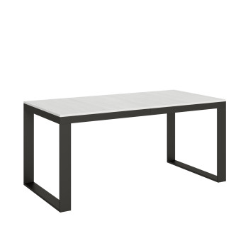 Table Tecno Evolution P.90 - Table extensible 180/440x90 cm Structure en frêne blanc et pieds anthracite Tecno Evolution
