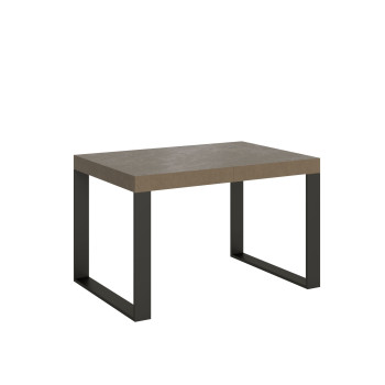 Tecno Table P.90 - Table extensible 140/400x90 cm Tecno frêne blanc avec pieds anthracite