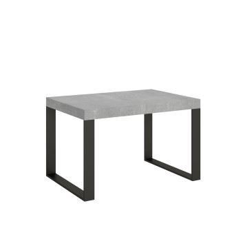 Tecno Table P.90 - Table extensible 140/400x90 cm Tecno frêne blanc avec pieds anthracite