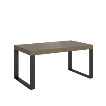 Tecno Table P.90 - Table extensible 160/264x90 cm Tecno frêne blanc avec pieds anthracite