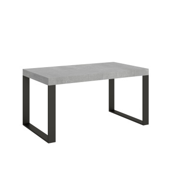 Table Tecno Premium D.90 - Table extensible 160/264x90 cm Tecno Premium frêne blanc avec pieds anthracite