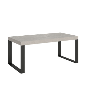 Table Tecno Premium D.90 - Table extensible 180/284x90 cm Tecno Premium frêne blanc avec pieds anthracite