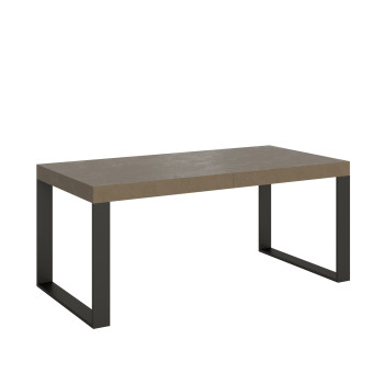 Table Tecno Premium D.90 - Table extensible 180/284x90 cm Tecno Premium frêne blanc avec pieds anthracite