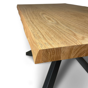 Pieds de table en bois massif écorcé Versalux 4/A - Table extensible 90x140/190 cm Pieds de table en chêne écorcé Versalux 4/A