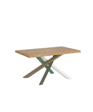 Pieds de table en bois massif écorcé Versalux 4/A - Table extensible 90x140/190 cm Pieds de table en chêne écorcé Versalux 4/A
