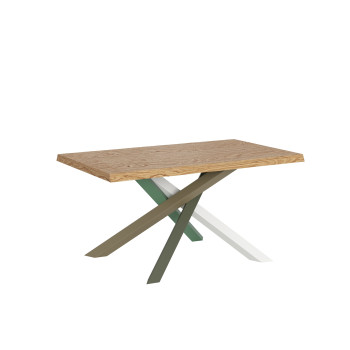 Pieds de table en bois massif écorcé Versalux 4/A - Table extensible 90x140/190 cm Pieds de table en chêne écorcé Versalux 4/A