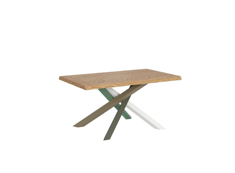 Pieds de table en bois massif écorcé Versalux 4/A - Table extensible 90x140/190 cm Pieds de table en chêne écorcé Versalux 4/A