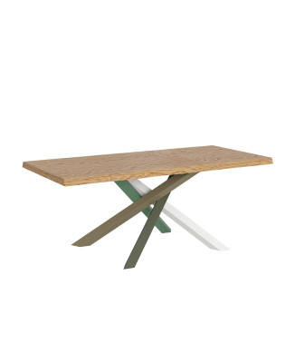 Pieds de table en bois massif écorcé Versalux 4/A - Table extensible 90x200/250 cm Pieds de table en chêne écorcé Versalux 4/A