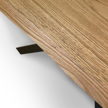 Pieds de table en bois massif écorcé Versalux 4/C - Table extensible 90x160/260 cm Pieds de table en chêne écorcé Versalux 4/C