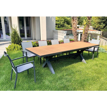 TABLE VESPUCCI 202/263x101 + 6 chaises CALIPSO