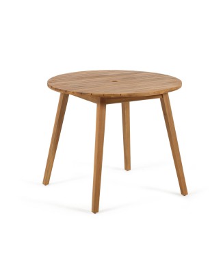 Table d'extérieur ronde Vilma en bois massif ronde en bois massif d'un