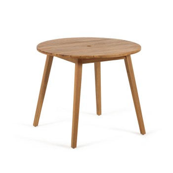 Table d'extérieur ronde Vilma en bois massif ronde en bois massif d'un