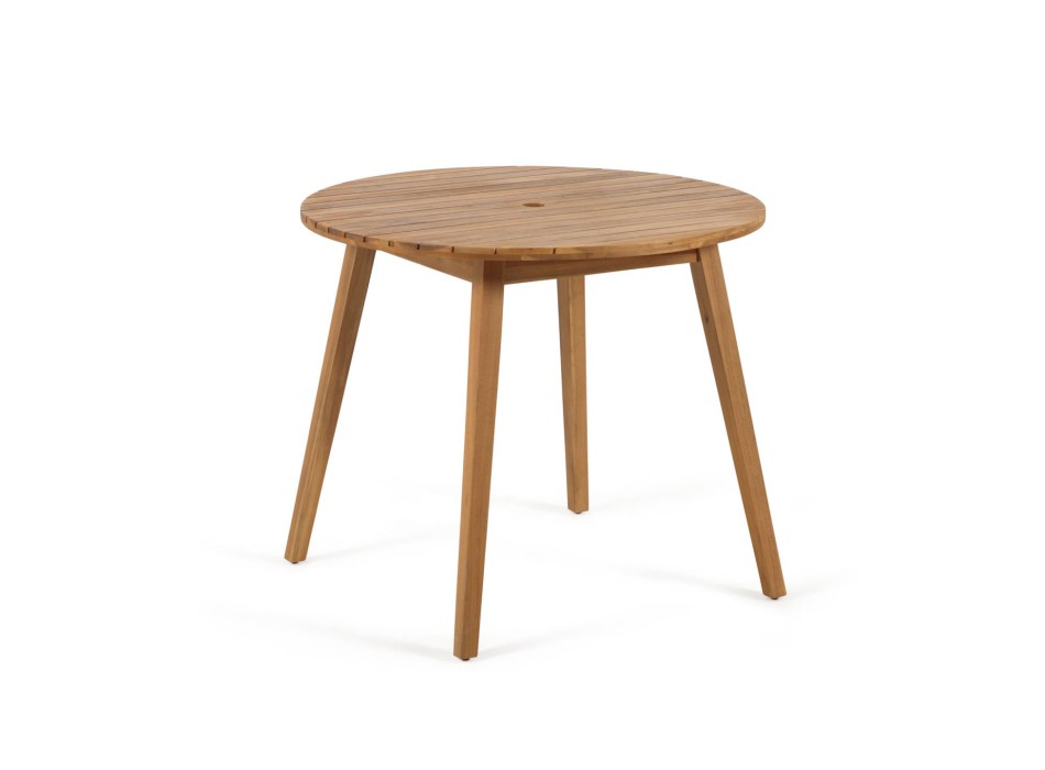 Table d'extérieur ronde Vilma en bois massif ronde en bois massif d'un