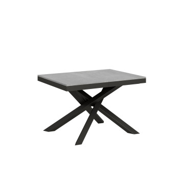 Table Volantis Evolution avec pieds et structure anthracite D.90 - Table extensible 120/224x90 cm Volantis Evolution frêne blanc avec structure et pieds anthracite