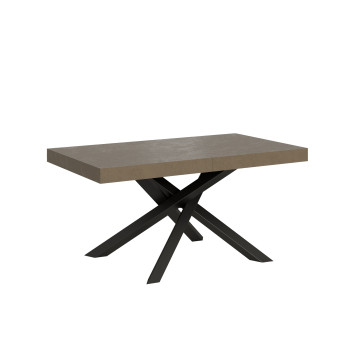 Table Volantis pieds anthracite P.90 - Table extensible 160/264x90 cm Volantis cachemire pieds anthracite