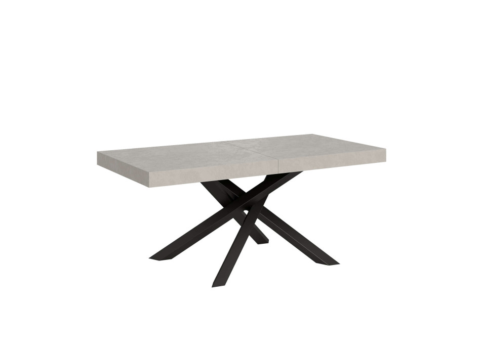 Table Volantis pieds anthracite P.90 - Table extensible 180/284x90 cm Volantis cachemire pieds anthracite