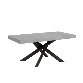 Table Volantis pieds anthracite D.90 - Table extensible 180/440x90 cm Volantis frêne blanc pieds anthracite