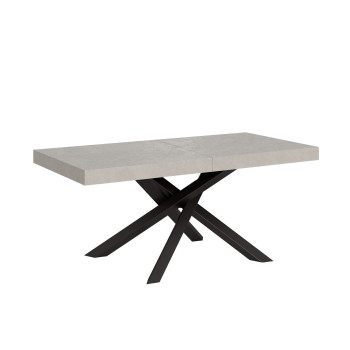 Table Volantis pieds anthracite D.90 - Table extensible 180/440x90 cm Volantis frêne blanc pieds anthracite