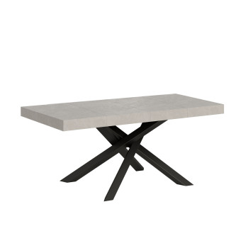 Table Volantis Premium pieds anthracite P.90 - Table extensible 140/244x90 cm Volantis Premium frêne blanc pieds anthracite