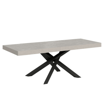 Table Volantis Premium pieds anthracite P.90 - Table extensible 160/264x90 cm Volantis Premium frêne blanc pieds anthracite