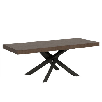 Table Volantis Premium pieds anthracite P.90 - Table extensible 180/284x90 cm Volantis Premium frêne blanc pieds anthracite