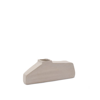 Vase en papier mâché gris Lahara 16cm