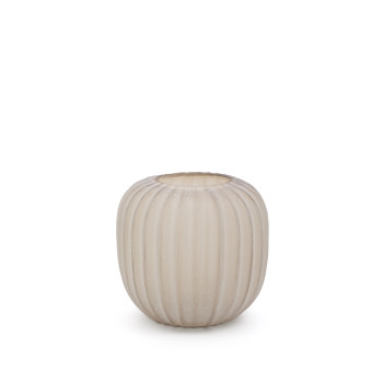Vase en verre beige Lumia 27 cm
