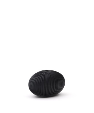 Vase en verre gris foncé Nivra 15 cm