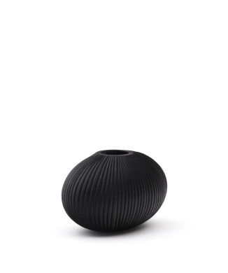 Vase en verre gris foncé Nivra 19 cm