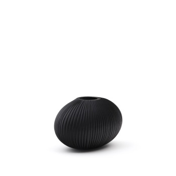 Vase en verre gris foncé Nivra 19 cm