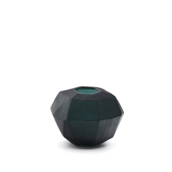 Vase en verre vert Geonix 22 cm