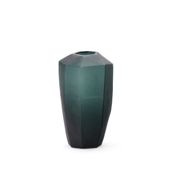 Vase en verre vert Geonix 45,5 cm