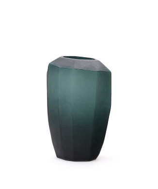 Vase en verre vert Geonix 45,5 cm
