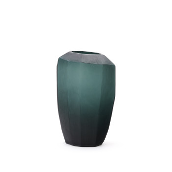Vase en verre vert Geonix 45,5 cm