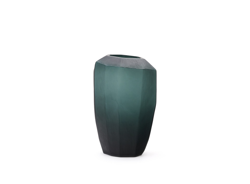 Vase en verre vert Geonix 45,5 cm