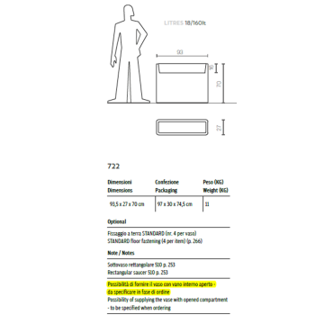 POT RECTANGULAIRE O/E SERRALUNGA