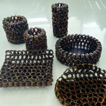Vase sculpture falaise par ADRIANI & ROSSI