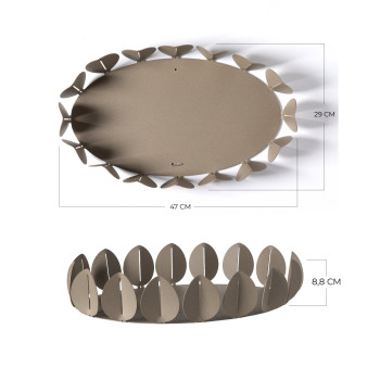 Plateau ovale Arts and Crafts FICUS 5157